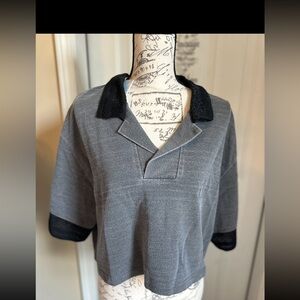 NWT Theilma womens Grey/black shirt. Size F.